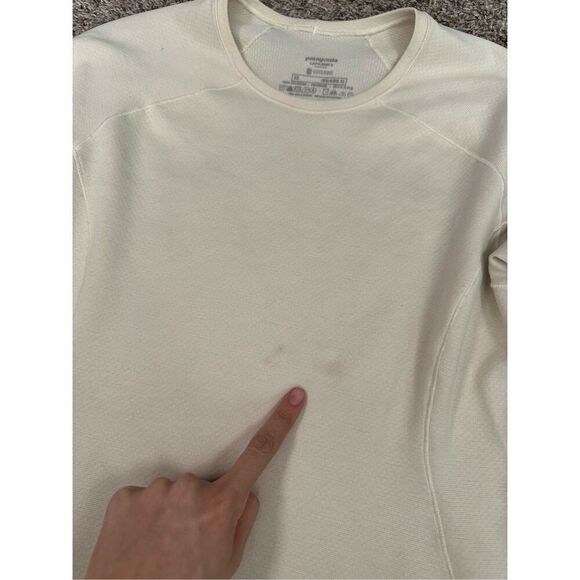 Patagonia Women’s XS Capilene Baselayer Midweight Crew Long Sleeve Tee Off White - Picture 9 of 10